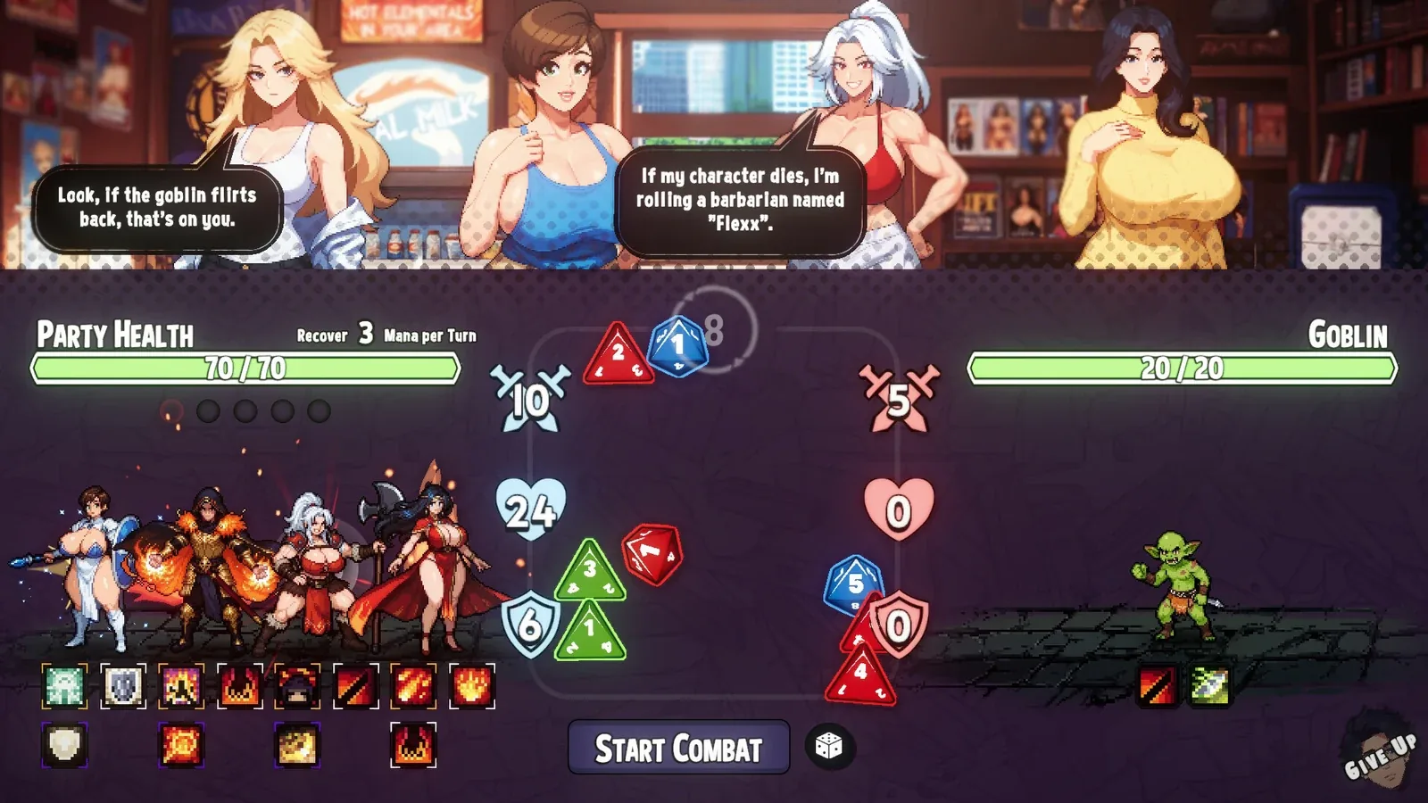 造星者物语：桌面 RPG 的队伍、敌人与战斗准备界面
